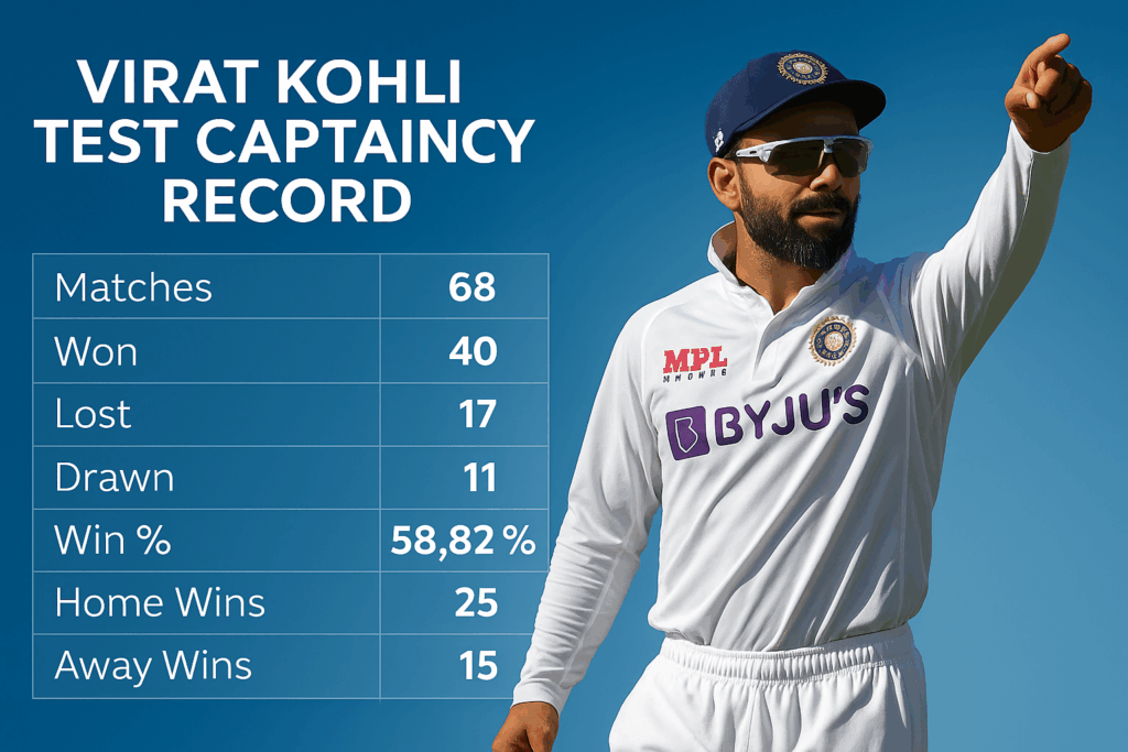 Virat Kohli Captaincy Record