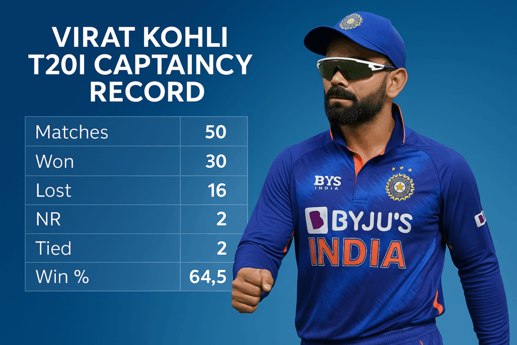 Virat Kohli Captaincy Record